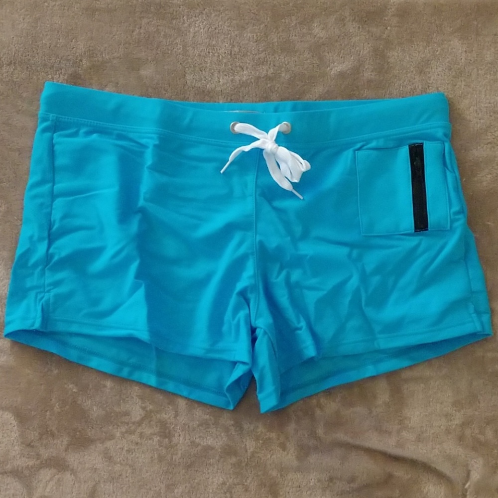 Taddlee Swim Trunks Briefs Brazilian Aqua Blue XL